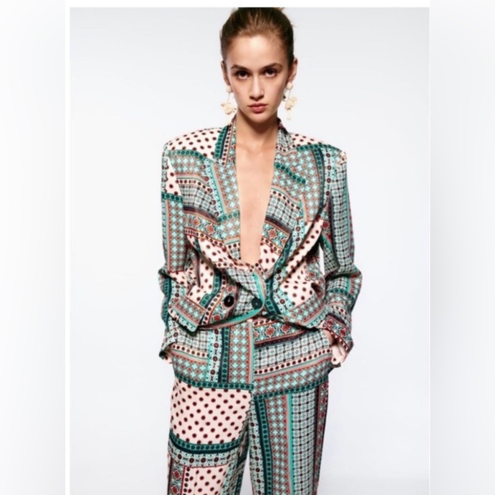 Zara printed jacket XS